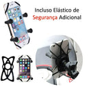 Suporte De celular para Moto Motocicleta com Carregador Usb Gps Articulado Pinca Aranha Aluminio