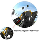 Suporte De celular para Moto Motocicleta com Carregador Usb Gps Articulado Pinca Aranha Aluminio