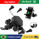 Suporte De celular para Moto Motocicleta com Carregador Usb Gps Articulado Pinca Aranha Aluminio