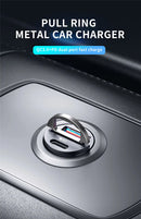 Mini Carregador Veicular 100W/200W QC3.0 PD (12-24V) – Carregamento Rápido USB Tipo-C para Xiaomi, Samsung, Huawei e iPhone
