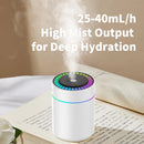 Mini Umidificador de Ar de 180ml USB – Difusor de Aroma Elétrico, Purificador de Óleo Essencial e Aromaterapia com Luzes (Para Carro, Casa e Quarto)
