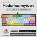 Teclado Mecânico Gamer com Fio AJAZZ NK61 – Formato 60%, RGB, Hot-Swappable, 61 Teclas, Switch Red (Mini Teclado para PC Gamer)