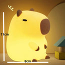 Luminária Noturna Fofa de Capivara – Estilo Cartoon em Silicone, Criativa para Mesa de Cabeceira, Decoração de Quarto e Presente de Aniversário ou Natal