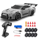 Carro RC Drift 1:24, Carro de Controle Remoto para Adultos, 20KM/H, 4WD, Carros RC de Alta Velocidade com Luzes LED e Pneus Extras para Drift