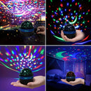 Luminária Projetora LED USB de Estrelas e Lua (Céu Estrelado) 5V – Decoração de Ambiente para Casa