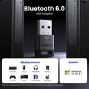 Adaptador Bluetooth USB, Dongle Bluetooth 6.0 para PC com Windows 11/10/8.1, Receptor e Transmissor Bluetooth para Teclado/Mouse
