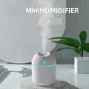 Mini Umidificador de Ar USB de 250ml e Difusor de Óleos Essenciais para Casa e Carro – Difusor Ultrassônico Silencioso com Luz LED Colorida