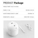 Mini Umidificador de Ar USB de 250ml e Difusor de Óleos Essenciais para Casa e Carro – Difusor Ultrassônico Silencioso com Luz LED Colorida