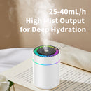 Mini Umidificador de Ar de 180ml USB – Difusor de Aroma Elétrico, Purificador de Óleo Essencial e Aromaterapia com Luzes (Para Carro, Casa e Quarto)