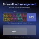 Teclado Mecânico Gamer com Fio AJAZZ NK61 – Formato 60%, RGB, Hot-Swappable, 61 Teclas, Switch Red (Mini Teclado para PC Gamer)