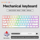 Teclado Mecânico Gamer com Fio AJAZZ NK61 – Formato 60%, RGB, Hot-Swappable, 61 Teclas, Switch Red (Mini Teclado para PC Gamer)