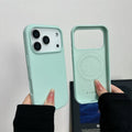 Capa de silicone líquido magnético para iphone 18 17 pro 17 pro max 16 15 14 para magsafe grande câmera buraco capa protetora à prova de choque!!