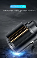 Mini Carregador Veicular 100W/200W QC3.0 PD (12-24V) – Carregamento Rápido USB Tipo-C para Xiaomi, Samsung, Huawei e iPhone