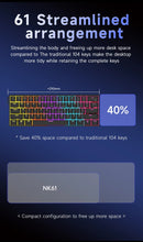 Teclado Mecânico Gamer com Fio AJAZZ NK61 – Formato 60%, RGB, Hot-Swappable, 61 Teclas, Switch Red (Mini Teclado para PC Gamer)