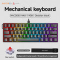 Teclado Mecânico Gamer com Fio AJAZZ NK61 – Formato 60%, RGB, Hot-Swappable, 61 Teclas, Switch Red (Mini Teclado para PC Gamer)