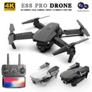 Mini Drone RC E88 2026 – Quadricóptero Dobrável com LED, Função Hover, Controle Remoto e Fluxo Óptico (UAV E88 Pro Max) – Drone para Iniciantes