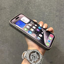 Capa Magnética de Luxo Antichoque para iPhone 16 15 14 13 12 11 17 Pro Max Compatível com MagSafe, com Suporte e Proteção de Lente em Vidro