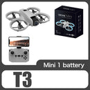 Novo Drone T3 Mini 8K com Câmera Dupla, WiFi FPV, Desvio de Obstáculos, Motores Brushless e Fluxo Óptico – Quadricóptero Profissional / Brinquedo para Iniciantes