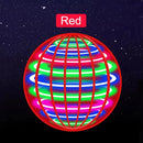 Bola voadora LED giratória automática em formato de OVNI, brinquedo mágico flutuante para esportes ao ar livre, presente de aniversário para crianças.