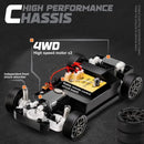Carro RC Drift 1:24, Carro de Controle Remoto para Adultos, 20KM/H, 4WD, Carros RC de Alta Velocidade com Luzes LED e Pneus Extras para Drift
