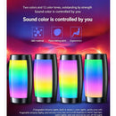 Caixa de Som Portátil Bluetooth Sem Fio com Subwoofer de Graves Potentes e Luzes LED – Som Estéreo, Sistema de Áudio e Reprodutor MP3
