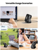 Mini Ventilador Portátil USB TOPK de 4 Polegadas para Camping – Ventilador de Mesa Silencioso com 3 Velocidades e Ajuste de 360° para Casa e Quartos
