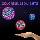 Bola voadora LED giratória automática em formato de OVNI, brinquedo mágico flutuante para esportes ao ar livre, presente de aniversário para crianças.