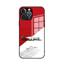 Capa de Celular Personalizada Ayrton Senna F1 para iPhone 16, 16e, 15, 14, 13, 12 Mini, 11 Pro, XS Max, XR, X, SE 2022, 8, 7 Plus – Traseira em Vidro e Bordas de Silicone Flexível
