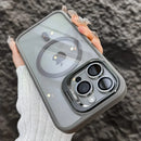 Capa Magnética de Luxo Antichoque para iPhone 16 15 14 13 12 11 17 Pro Max Compatível com MagSafe, com Suporte e Proteção de Lente em Vidro