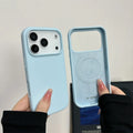 Capa de silicone líquido magnético para iphone 18 17 pro 17 pro max 16 15 14 para magsafe grande câmera buraco capa protetora à prova de choque!!