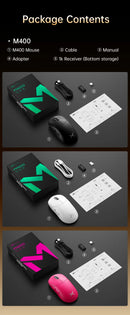 Mouse Gamer Sem Fio Delux M400, 24.000 DPI, Taxa de Polling de 1 kHz, Sensor PAW3311, Conexão Tri-modo, Bateria Recarregável de 500 mAh, Compatível com Todos os Tamanhos de Mão (PC Gamer)