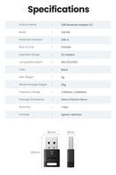 Adaptador Bluetooth USB, Dongle Bluetooth 6.0 para PC com Windows 11/10/8.1, Receptor e Transmissor Bluetooth para Teclado/Mouse
