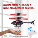 Helicóptero de Controle por Gestos de 2 Canais com Suspensão e Indução – Brinquedo com Luz LED e Carregamento USB para Meninos
