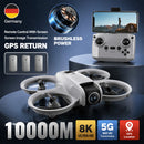 Novo Drone T3 Mini 8K com Câmera Dupla, WiFi FPV, Desvio de Obstáculos, Motores Brushless e Fluxo Óptico – Quadricóptero Profissional / Brinquedo para Iniciantes