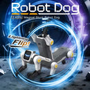 Cachorro-robô inteligente com IA e controle remoto: comandos de voz, programável, canta, dança, realiza acrobacias e possui design biônico.