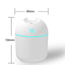 Mini Umidificador de Ar USB de 250ml e Difusor de Óleos Essenciais para Casa e Carro – Difusor Ultrassônico Silencioso com Luz LED Colorida
