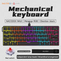 Teclado Mecânico Gamer com Fio AJAZZ NK61 – Formato 60%, RGB, Hot-Swappable, 61 Teclas, Switch Red (Mini Teclado para PC Gamer)