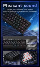Teclado Mecânico Gamer com Fio AJAZZ NK61 – Formato 60%, RGB, Hot-Swappable, 61 Teclas, Switch Red (Mini Teclado para PC Gamer)