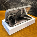 Capa Magnética de Luxo Antichoque para iPhone 16 15 14 13 12 11 17 Pro Max Compatível com MagSafe, com Suporte e Proteção de Lente em Vidro