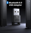 Adaptador Bluetooth USB, Dongle Bluetooth 6.0 para PC com Windows 11/10/8.1, Receptor e Transmissor Bluetooth para Teclado/Mouse