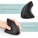 Mouse Vertical Ergonômico HOMEFISH – Mouse Óptico Sem Fio 2,4 GHz, 3 Níveis de DPI Ajustáveis (800/1200/1600) e 6 Botões para Notebook e PC