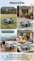 Novo Drone T3 Mini 8K com Câmera Dupla, WiFi FPV, Desvio de Obstáculos, Motores Brushless e Fluxo Óptico – Quadricóptero Profissional / Brinquedo para Iniciantes