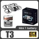 Novo Drone T3 Mini 8K com Câmera Dupla, WiFi FPV, Desvio de Obstáculos, Motores Brushless e Fluxo Óptico – Quadricóptero Profissional / Brinquedo para Iniciantes