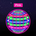 Bola voadora LED giratória automática em formato de OVNI, brinquedo mágico flutuante para esportes ao ar livre, presente de aniversário para crianças.