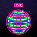 Bola voadora LED giratória automática em formato de OVNI, brinquedo mágico flutuante para esportes ao ar livre, presente de aniversário para crianças.