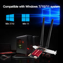 Adaptador de Rede Sem Fio FENVI WiFi 5 PCI-E AC1200 Dual Band 2,4 GHz/5 GHz 802.11ac com Bluetooth 4.0 para Desktop (Windows 7/8/10/11)