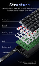 Teclado Mecânico Gamer com Fio AJAZZ NK61 – Formato 60%, RGB, Hot-Swappable, 61 Teclas, Switch Red (Mini Teclado para PC Gamer)