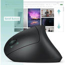 Mouse Vertical Ergonômico HOMEFISH – Mouse Óptico Sem Fio 2,4 GHz, 3 Níveis de DPI Ajustáveis (800/1200/1600) e 6 Botões para Notebook e PC