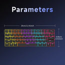 Teclado Mecânico Gamer com Fio AJAZZ NK61 – Formato 60%, RGB, Hot-Swappable, 61 Teclas, Switch Red (Mini Teclado para PC Gamer)