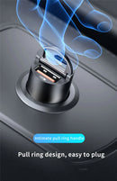 Mini Carregador Veicular 100W/200W QC3.0 PD (12-24V) – Carregamento Rápido USB Tipo-C para Xiaomi, Samsung, Huawei e iPhone